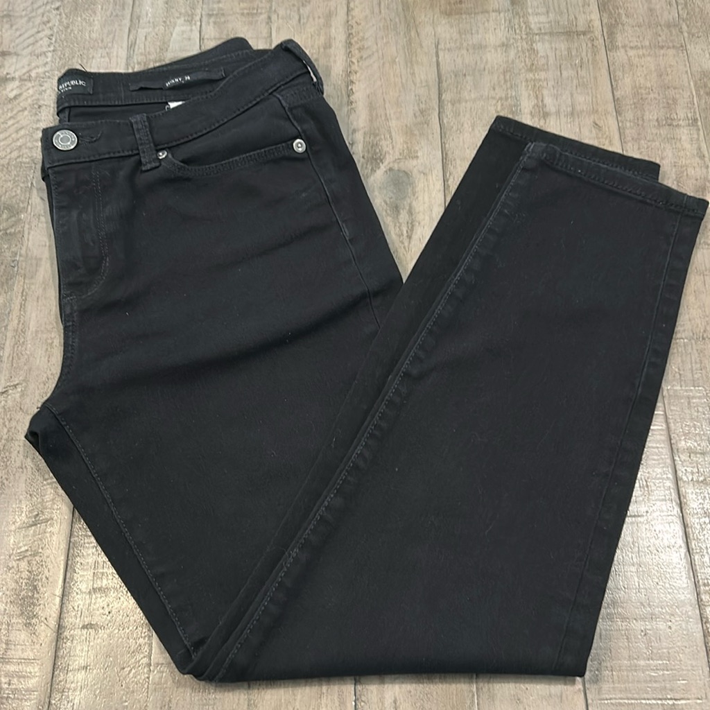Banana Republic Skinny Jeans Black Premium Denim Perfect Like New Size 28